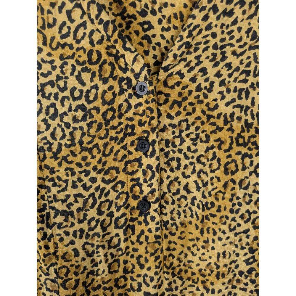 Vintage MTB Meant To Be Midi Length Rayon Sundress Cheetah Leopard Print - Picture 5 of 7